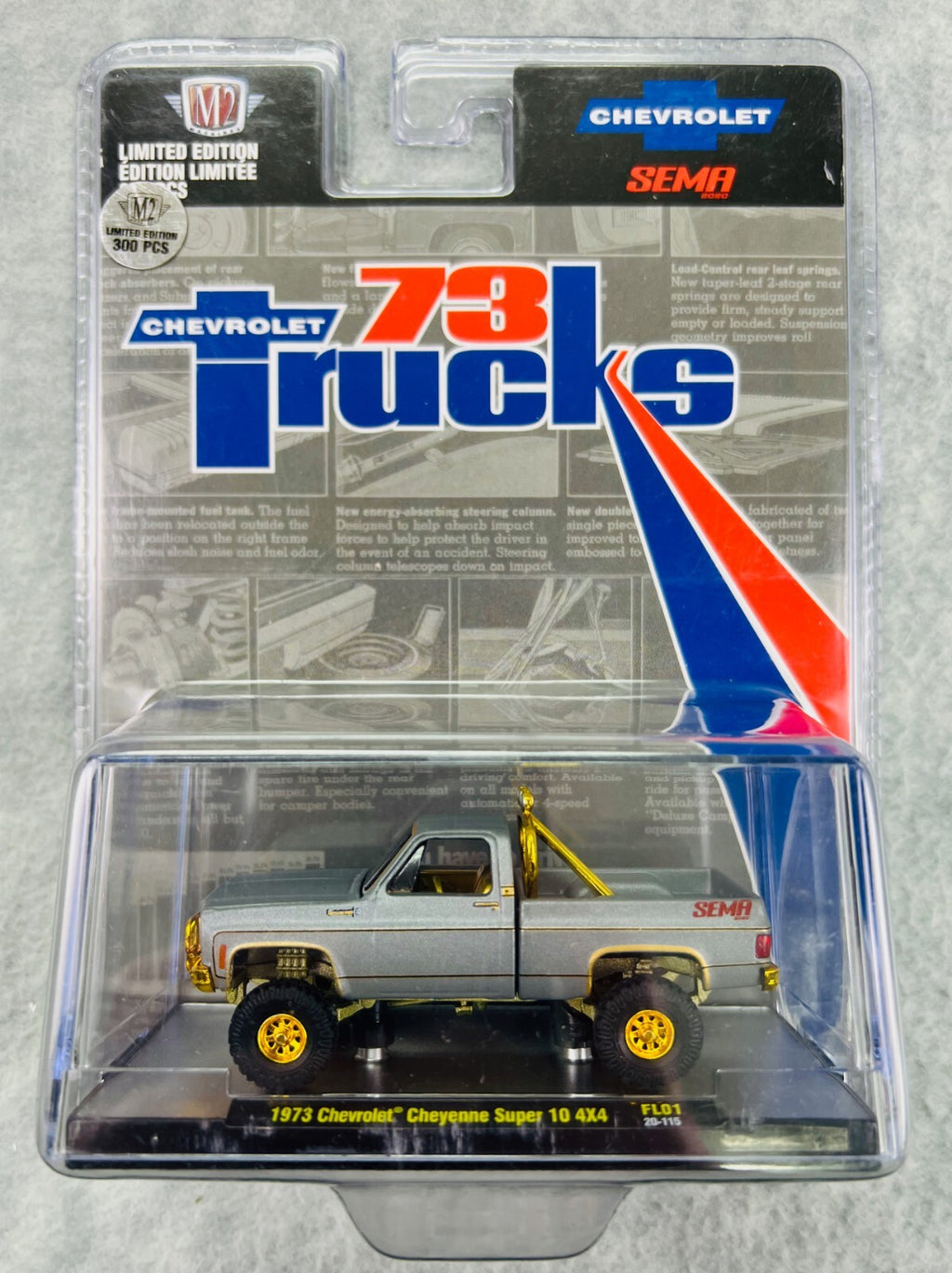 🔥M2 Machines  SEMA 73 Trucks 1973 Chevrolet Cheyenne Super 10 4x4 CHASE H33🔥