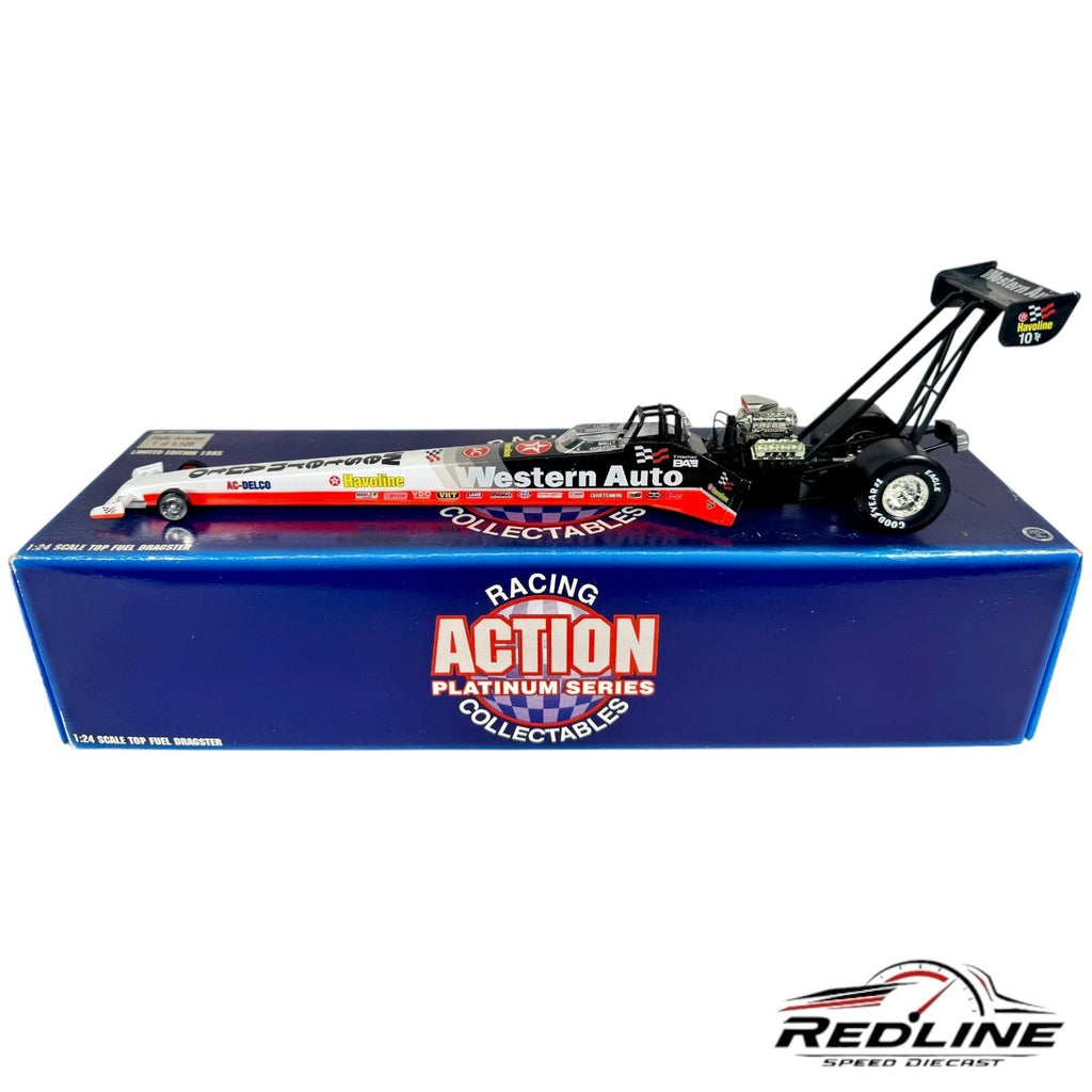 🏁Action Platinum Series Shelly Anderson 1995 Western Auto Dragster 1:24 🏁