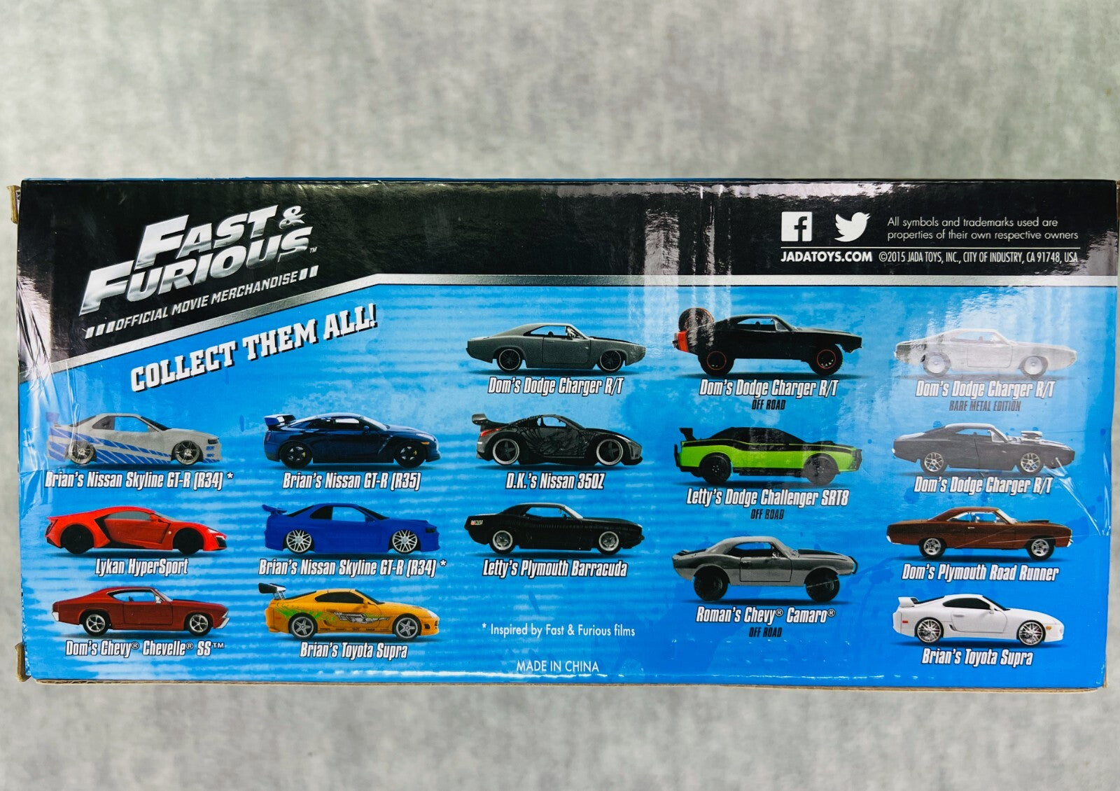 🔥Jada Fast & Furious Brian's  Toyota Supra 1:24 Official Movie Merchandise🔥