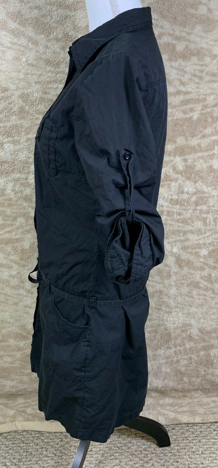 *****Women's Urban Behavior Button Down Blouse Long Sleeved Black Size Large****
