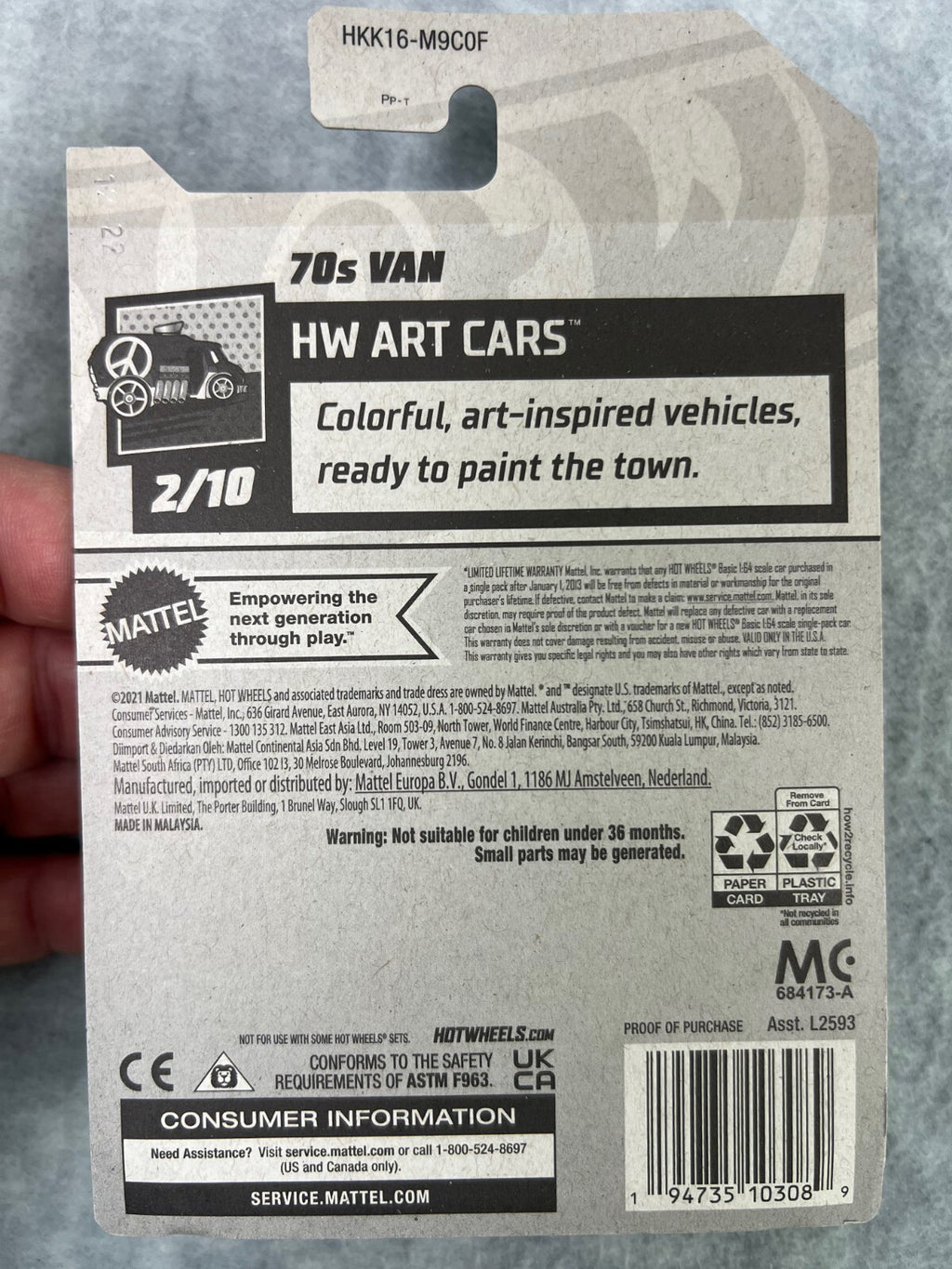 🔥🔥🔥🔥 Hot Wheels '70's Van HW Art Cars H24🔥🔥🔥🔥