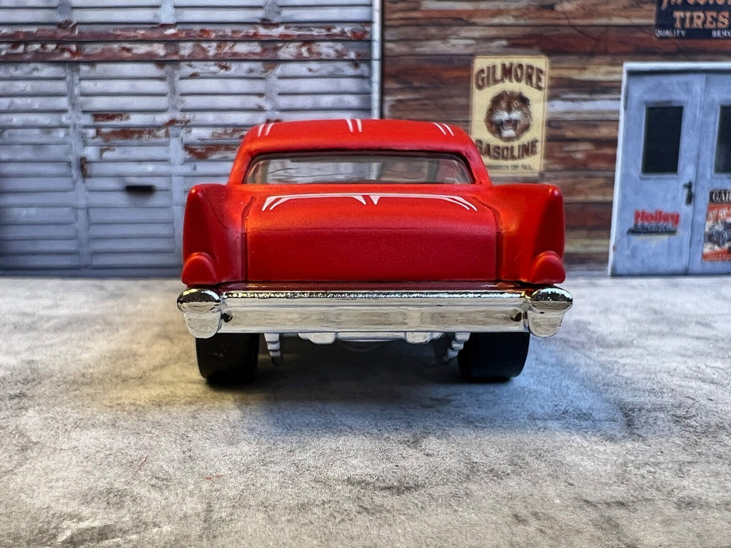 🇺🇸🇺🇸Hot Wheels "1957 CHEVY" Red/ White Walls Chevy Bel-Air C8🇺🇸🇺🇸