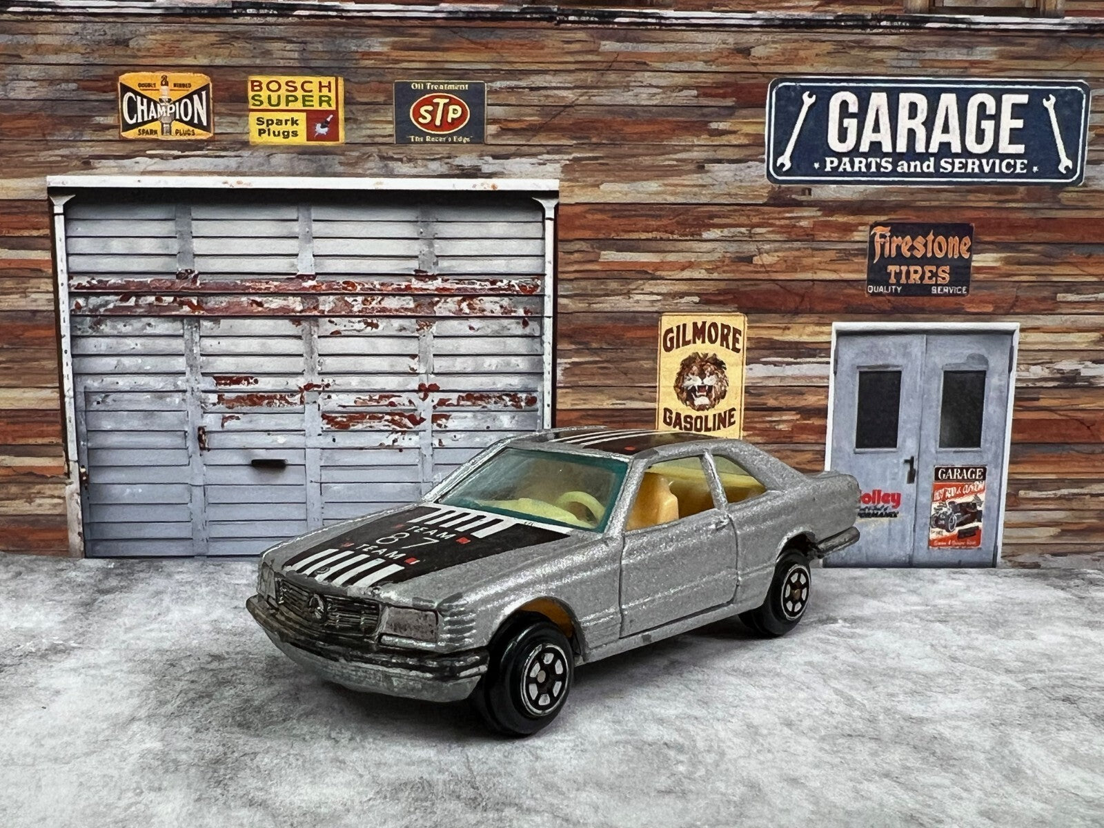 🇩🇪🇩🇪Vintage Yatming, No.1087, 1980's Silver Mercedes Benz 500 C3🇩🇪🇩🇪