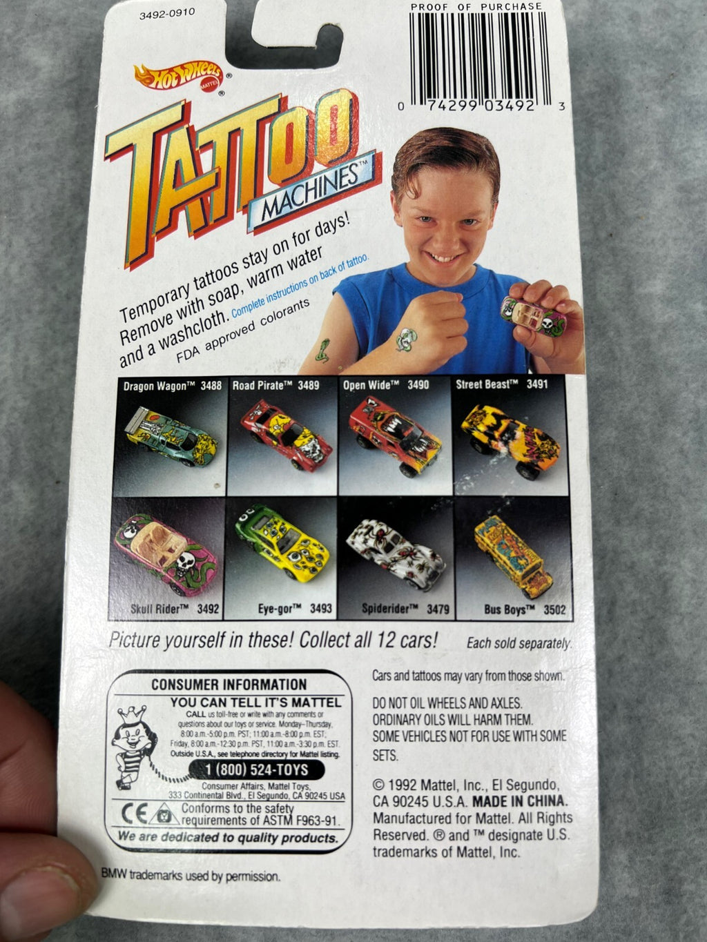 ☠️☠️Hot Wheels Skull Rider Tattoo Machines Series #3492☠️☠️