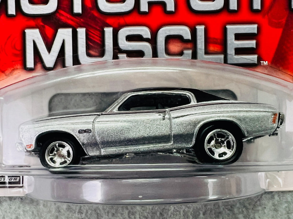 🇺🇸🇺🇸Hot Wheels Chevy Chevelle SS Motor City Muscle Car Silver H17🇺🇸🇺🇸
