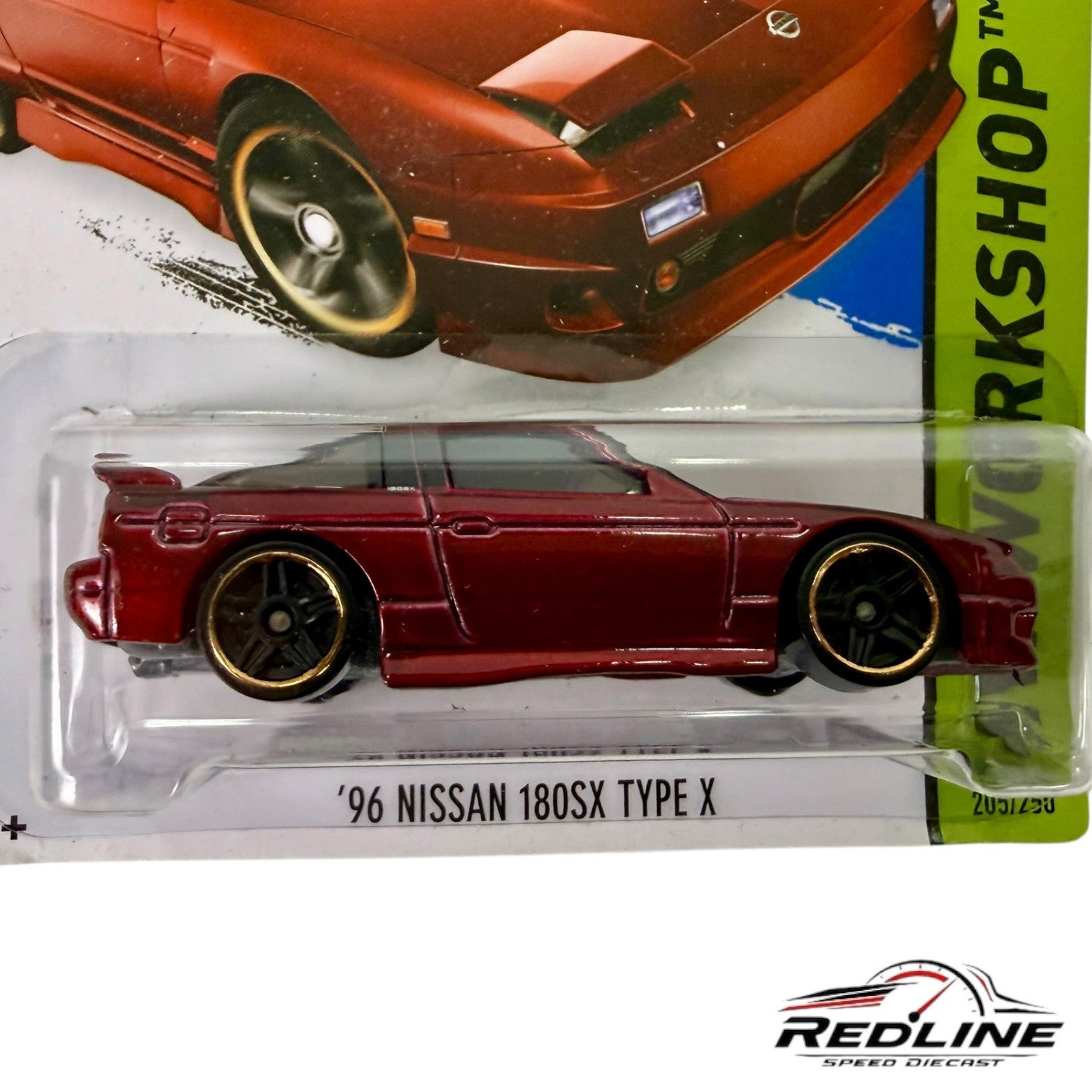🎌🎌Hot Wheels '96 Nissan 180SX Type X HW Workshop 205/250 H6🎌🎌