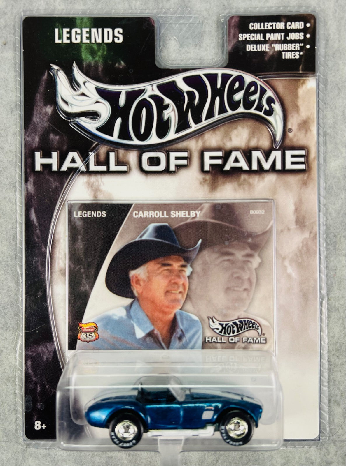 🏁Hot Wheels Hall of Fame Legends Carroll Shelby Classic Cobra Blue H33🏁