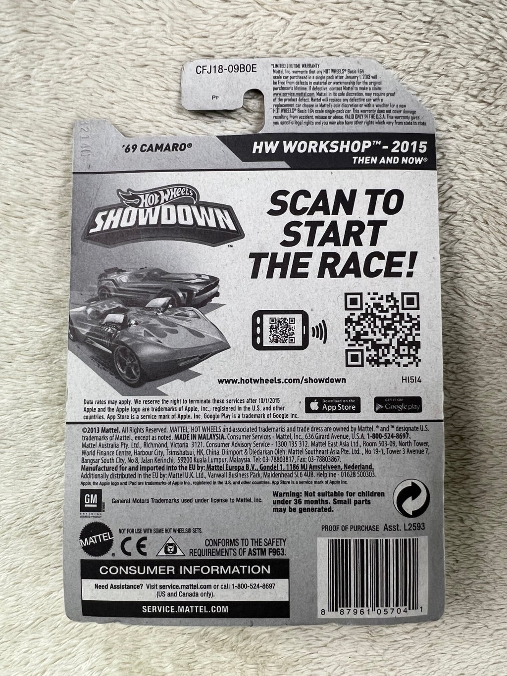 🔥🔥🔥🔥Hot Wheels HW Workshop 69 Camaro Convertible White HW12🔥🔥🔥🔥