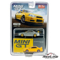 Mini GT Nissan Skyline GT-R R34 V-Spec Lightning Yellow-MiJo Exclusive CHASE H31