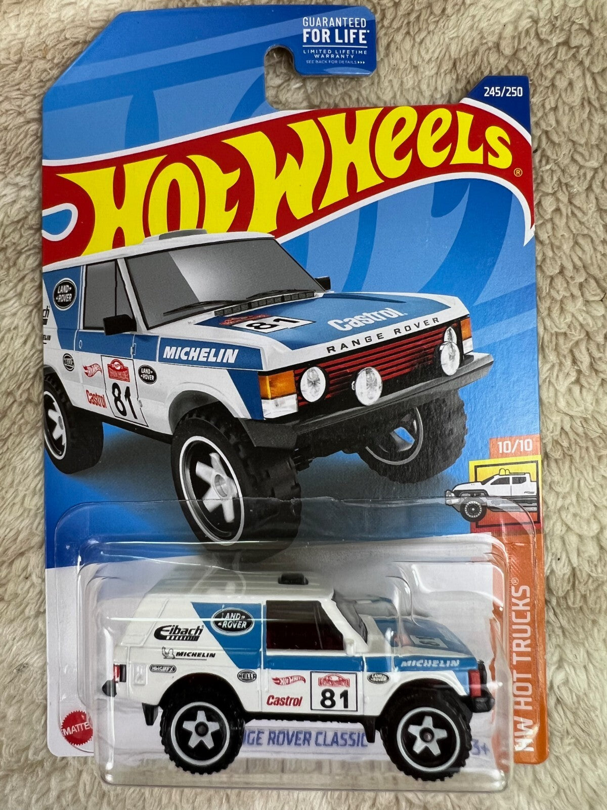 🔥🔥🔥Hotwheels Range Rover Classic Blue & White HW Hot Trucks HW18🔥🔥🔥