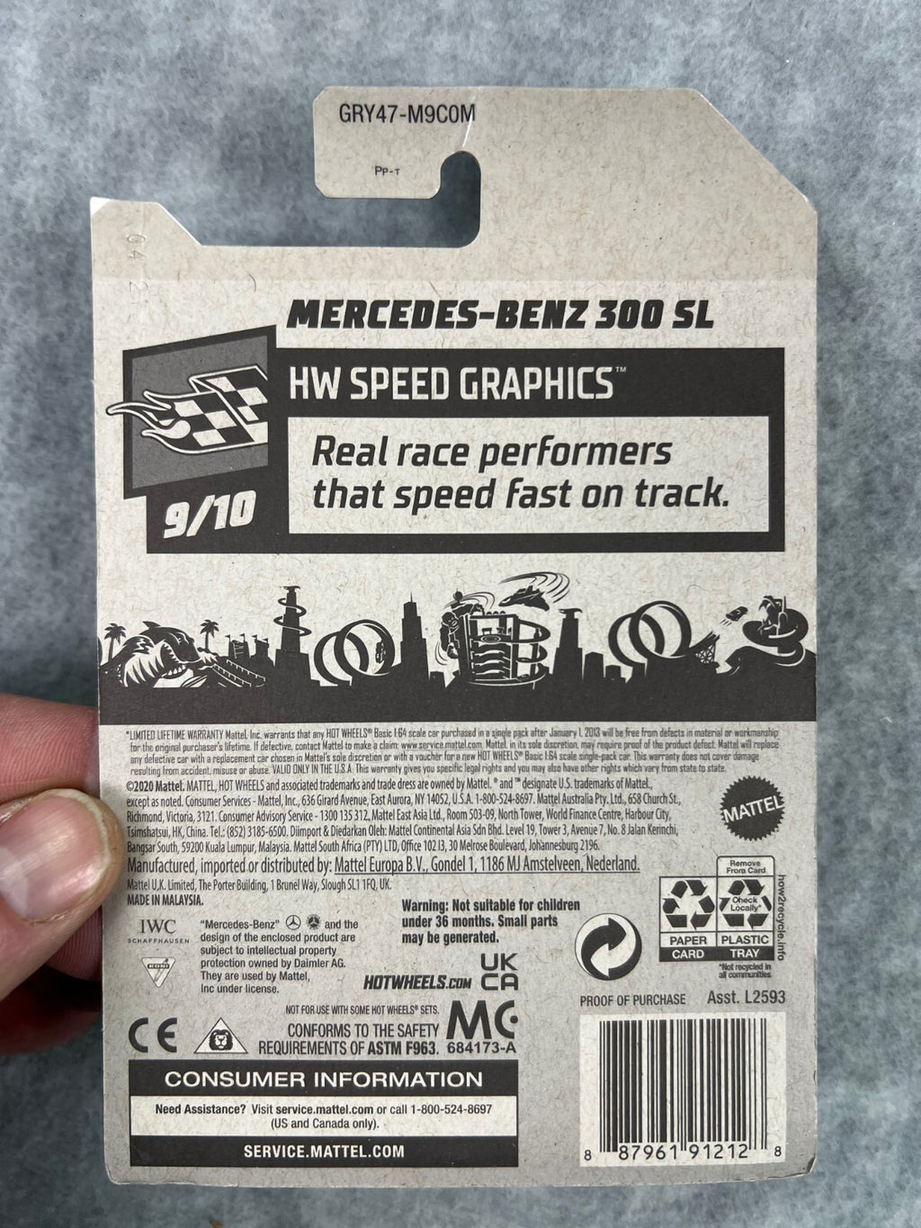 🇩🇪🇩🇪Hot Wheels Mercedes-Benz 300 SL HW Speed Graphics IWC Racing H24🇩🇪🇩🇪