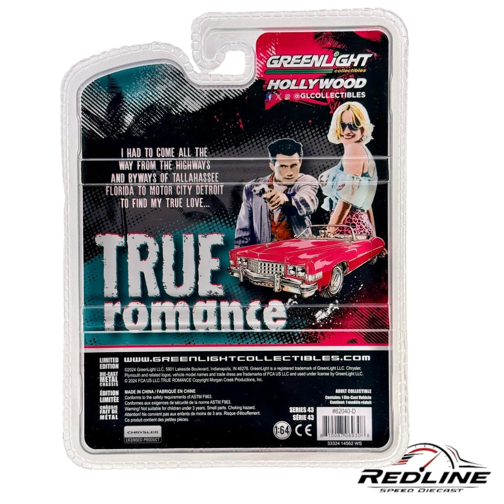 GreenLight Hollywood True Romance '82 Plymouth Gran Fury Green Machine CHASE H3