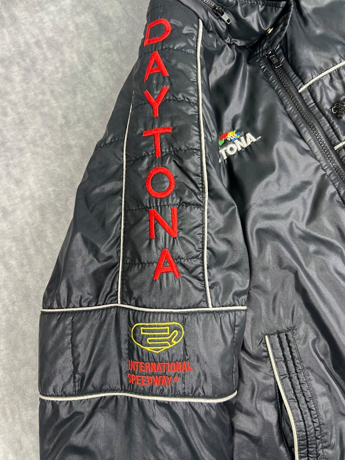 🏁Vintage Style Auco Daytona International Speedway Racing Jacket Mens Medium🏁