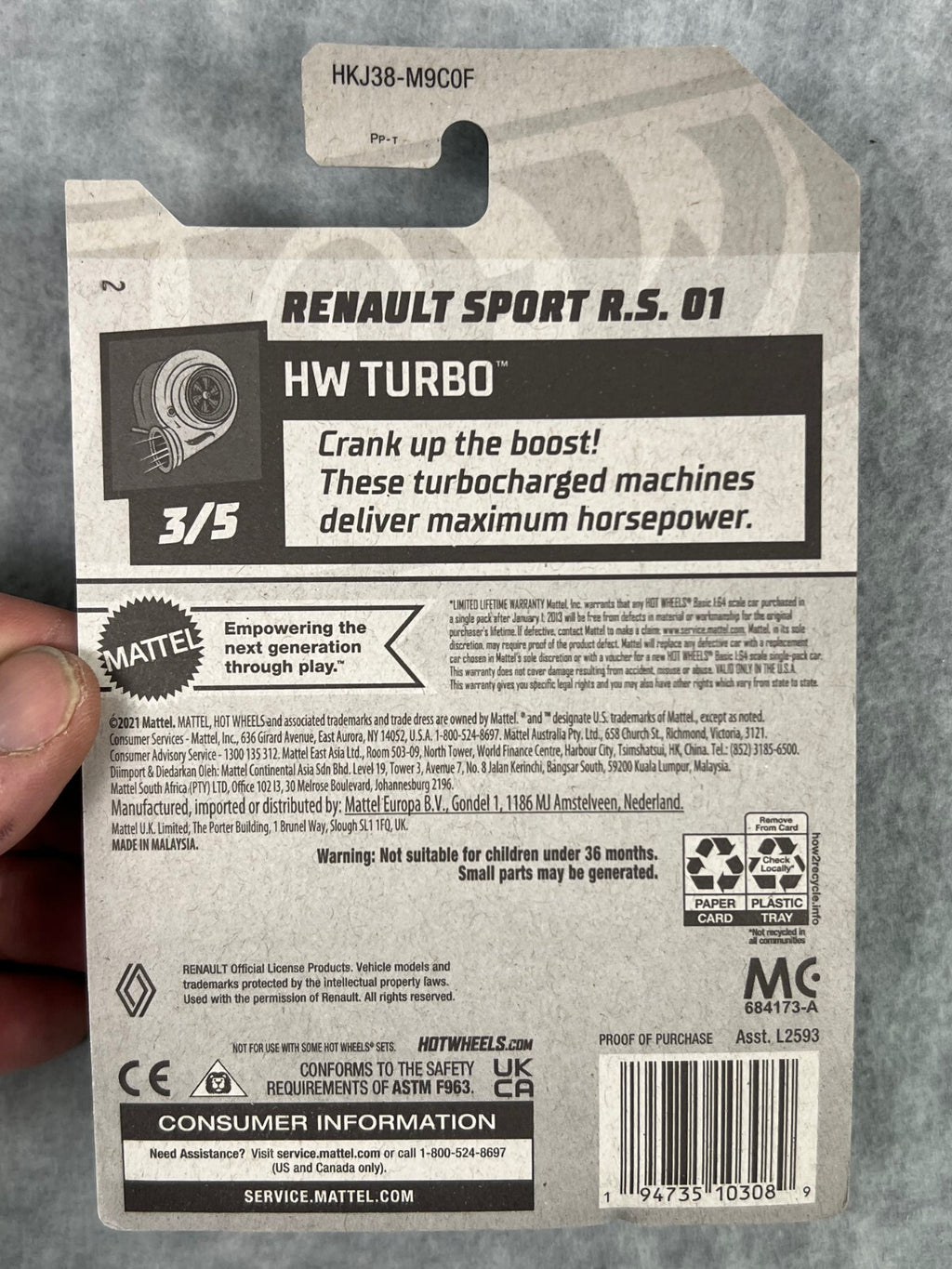 🔥🔥🔥Hot Wheels #134 HW Turbo Renault Sport R.S. 01 H24🔥🔥🔥