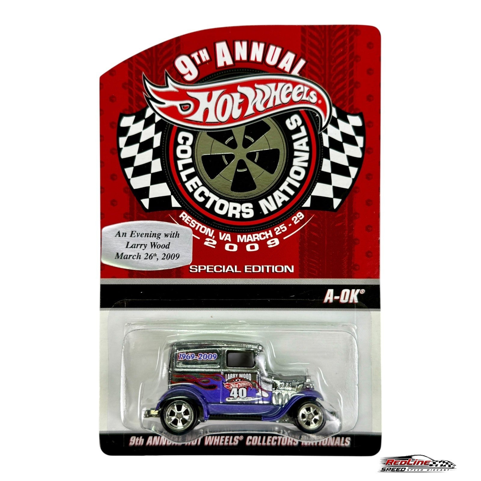 🔥🔥🔥Hot Wheels 9th Annual Collector Nationals  A-Ok w/ Dinner Sticker H31🔥🔥