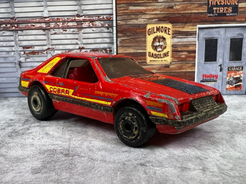 🐎🐎🐎 Hot Wheels Blackwall Hot Ones Red Turbo Mustang Cobra Malaysia C9🐎🐎🐎