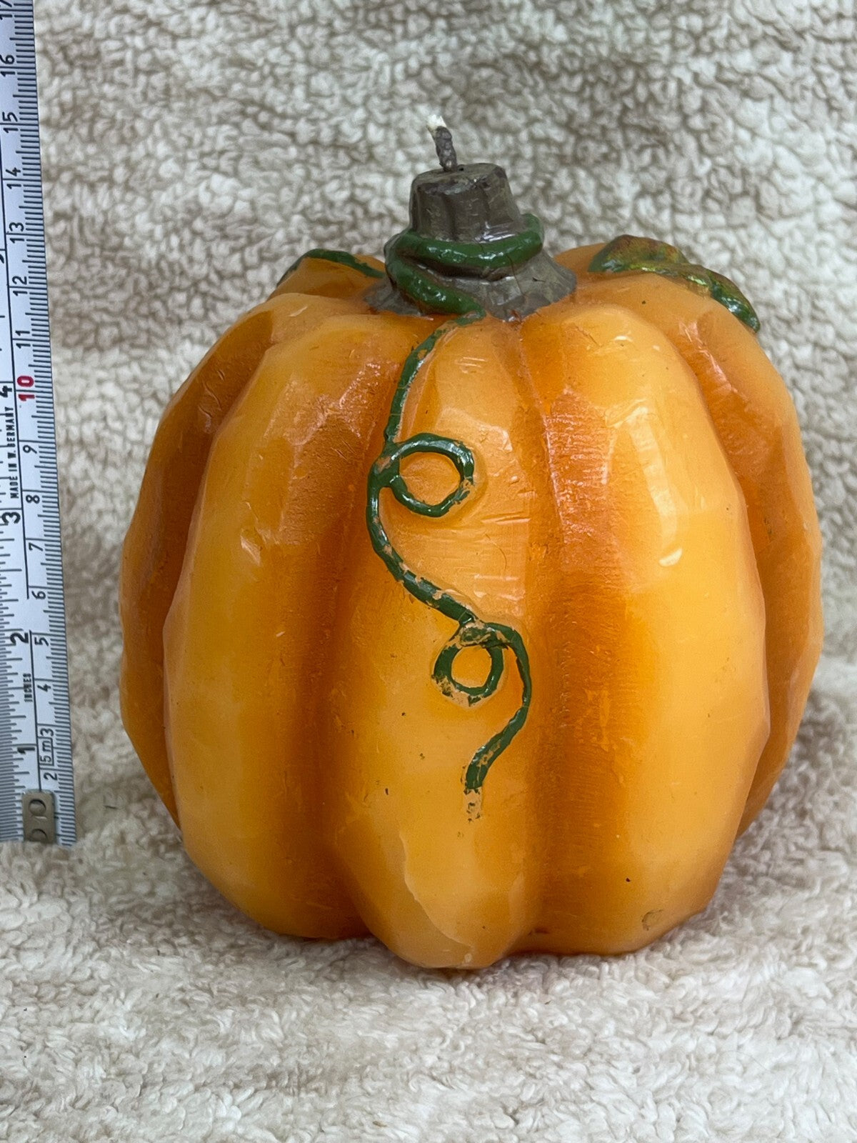 🎃🎃🎃🎃🎃Pumpkin Candle Orange Never Lit Kohls🎃🎃🎃🎃🎃