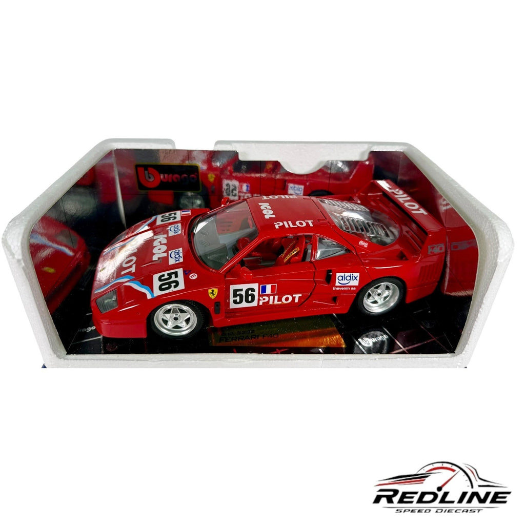 🇮🇹🇮🇹La Mini Miniera Bburago Ferrari F40 Pilot  #56 1:18 C3🇮🇹🇮🇹