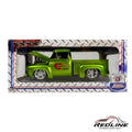 🔥M2 Machines Ground Pounders 1956 Ford F-100 Pickup Hooker Headers 1:24 D1🔥