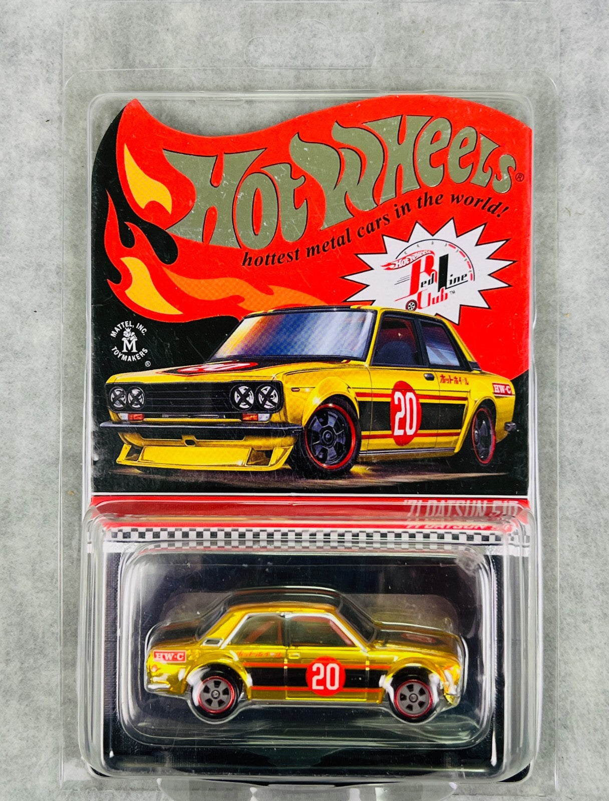 🎌🎌🎌Hot Wheels  RLC  '71 Datsun Bluebird 510  Gold 2118/15000 H11🎌🎌🎌