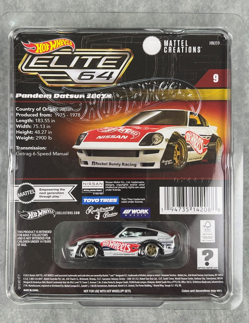 🎌 Hot Wheels Elite 64 Nissan Pandem Datsun 280ZX Rocket Bunny Drift RLC H34🎌