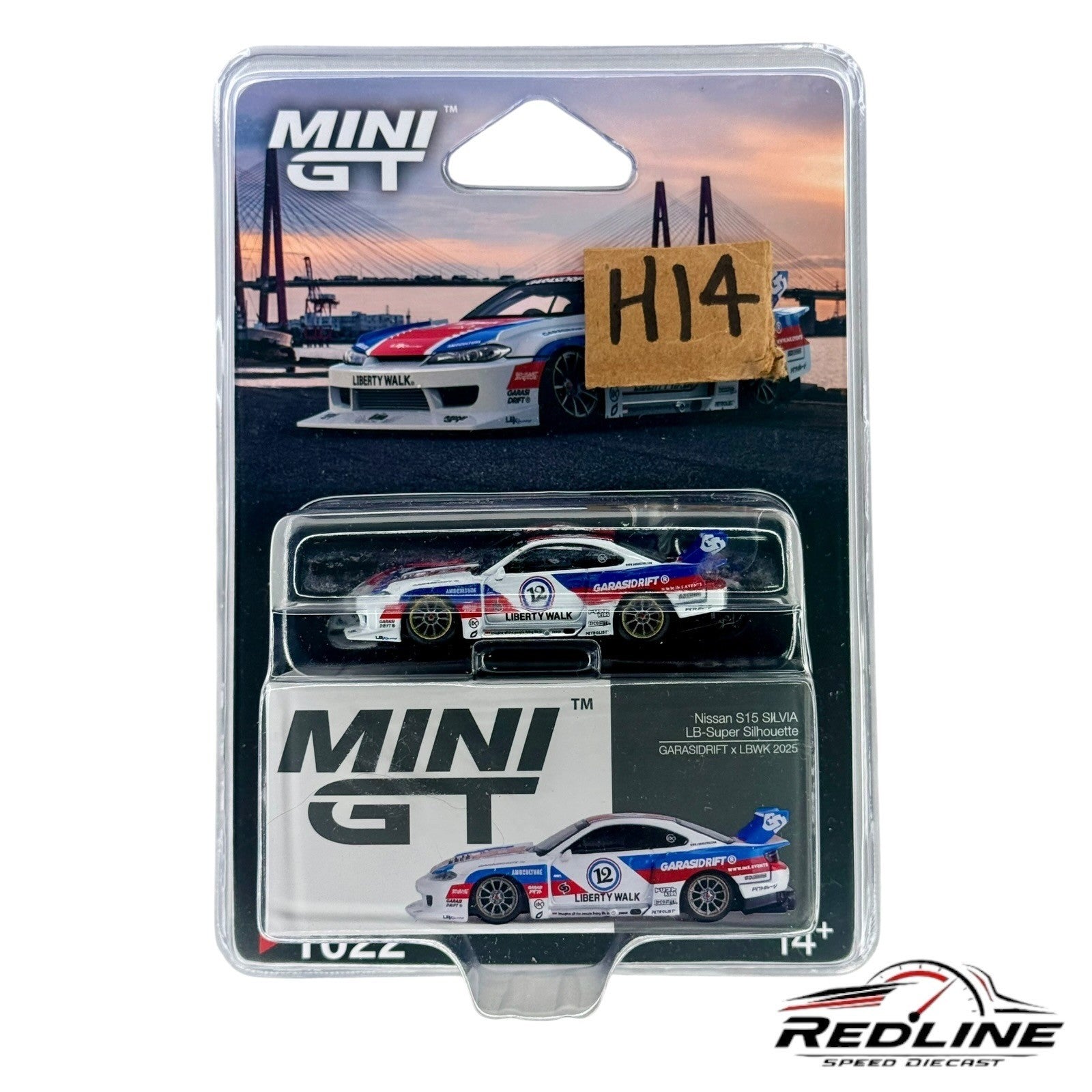 🎌Mini GT Nissan LB-Super Silhouette S15 SILVIA GARASIDRIFT x LBWK 2025 H14🎌