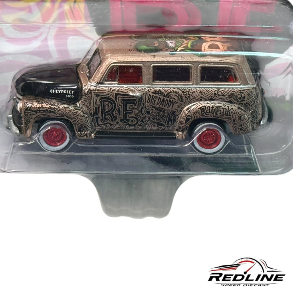 🇺🇸Johnny Lightning RAT FINK 1950 Chevy Suburban Bronze Metallic & Black H17