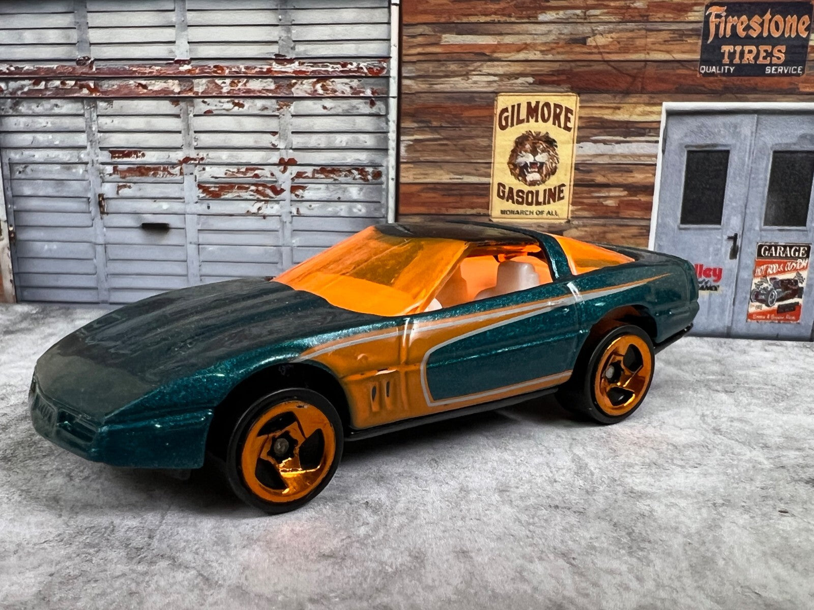 🔥🔥🔥Vintage 1981 Hot Wheels Corvette Orange and Turquoise C3🔥🔥🔥