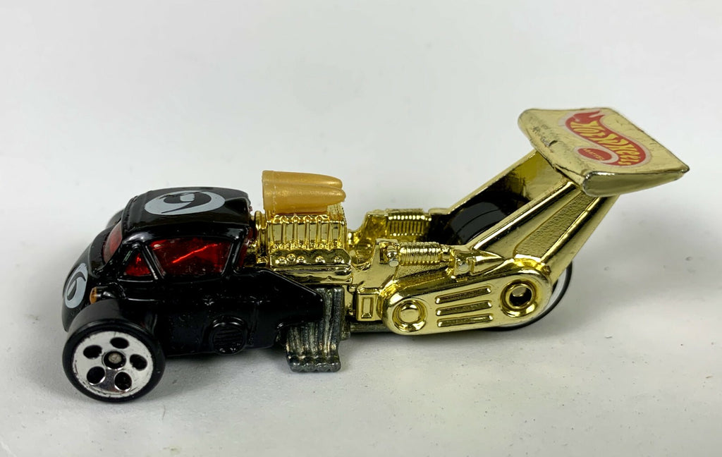 🔥🔥🔥🔥🔥🔥1998 HOT WHEELS WHATTA DRAG CAR LOOSE BLACK & GOLD 🔥🔥🔥🔥🔥🔥