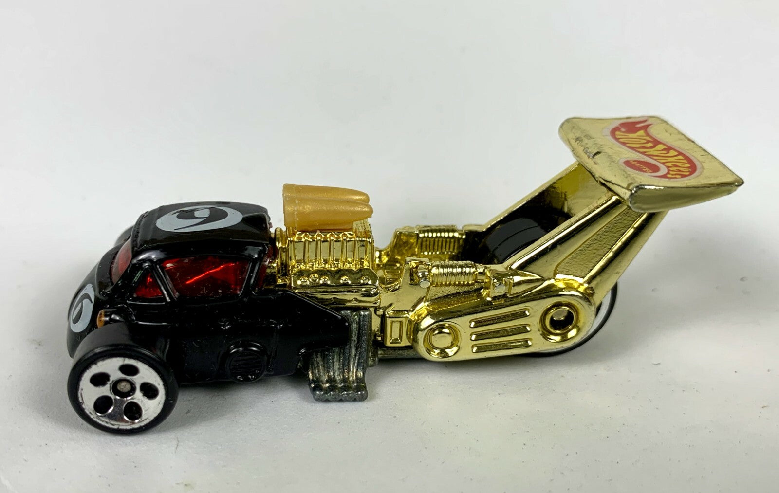 🔥🔥🔥🔥🔥🔥1998 HOT WHEELS WHATTA DRAG CAR LOOSE BLACK & GOLD 🔥🔥🔥🔥🔥🔥