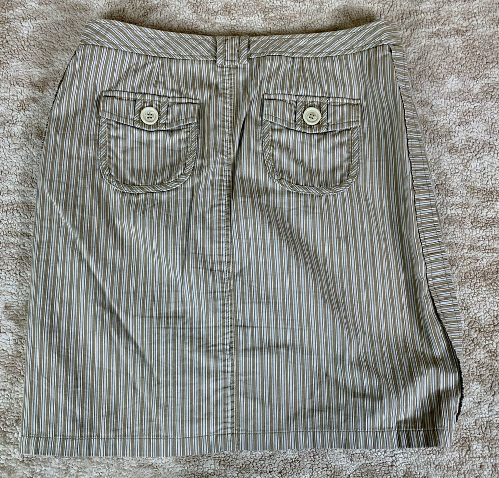 *****THE LIMITED WOMEN'S BROWN/WHITE STRIPED SKIRT SIZE 12 100% COTTON NICE*****