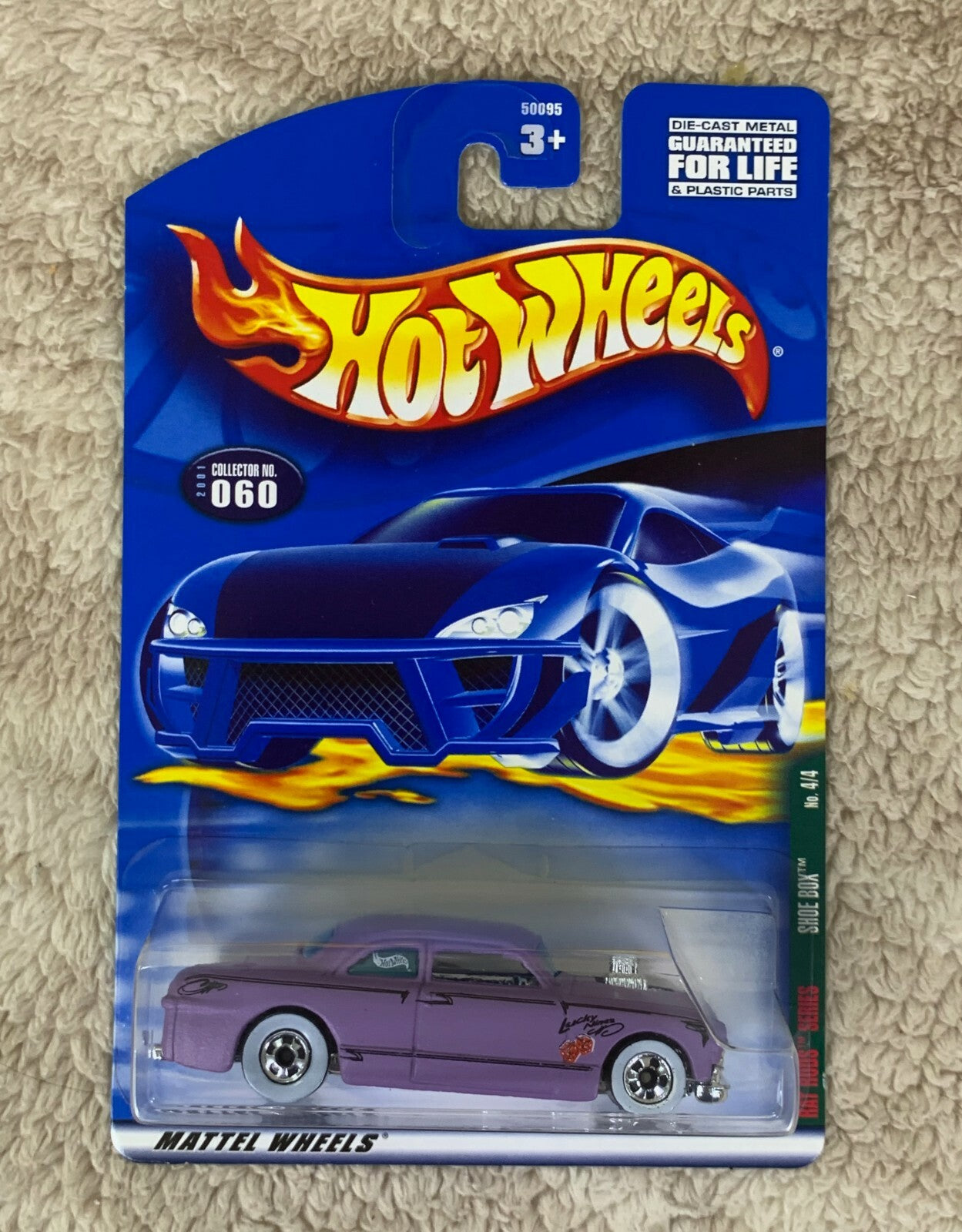 🔥🔥2001 Hot Wheels #060 Rat Rod Series Shoe Box Lavender Whitewalls HW07🔥🔥