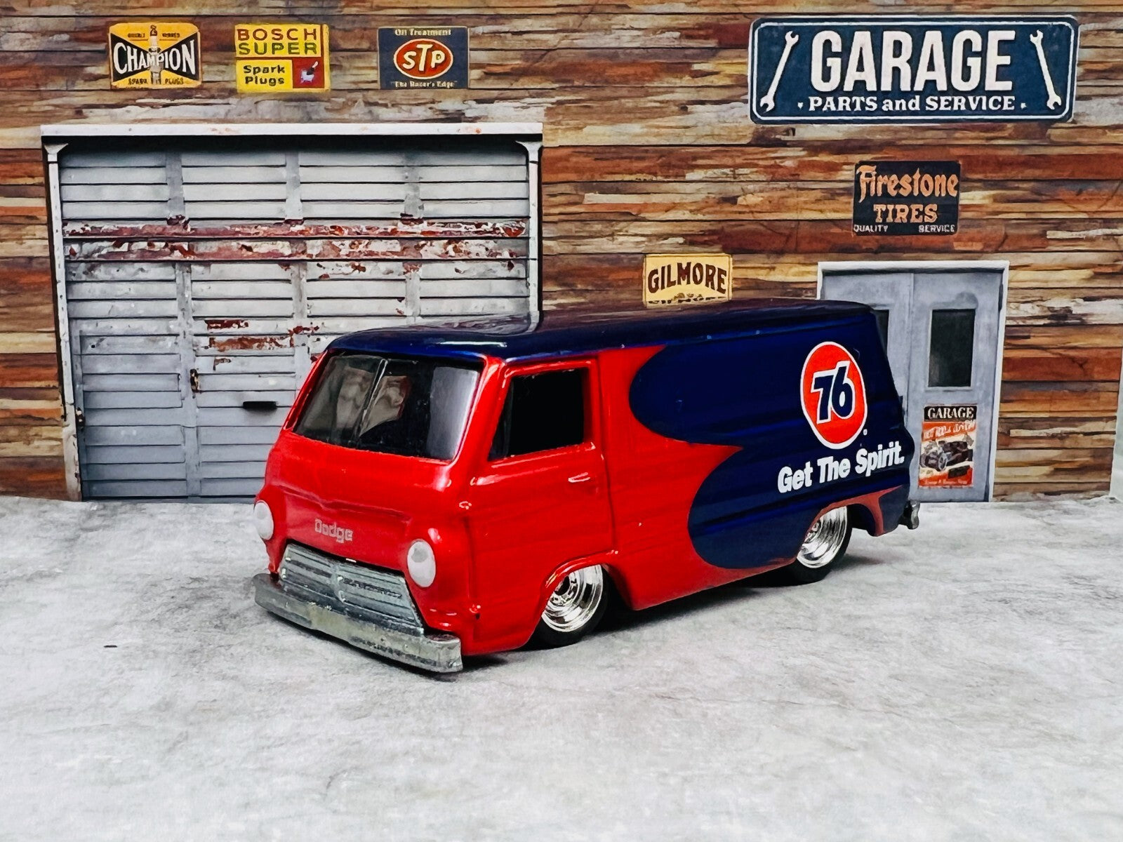 🇺🇸Hot Wheels Slick Rides '66 Dodge A100 Get the Spirit 76 Real Riders C7🇺🇸