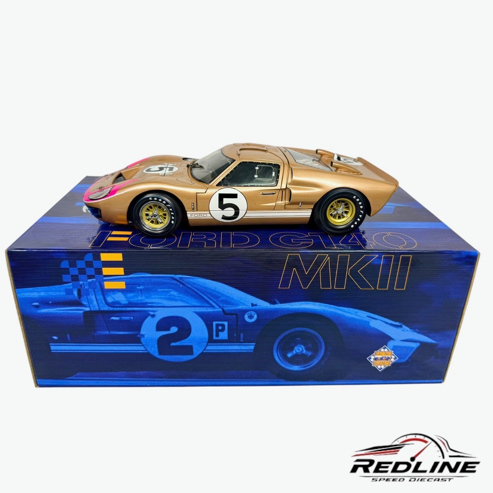 🇺🇸Exoto 1966 Ford GT40 Mk II #5 Copper/Pink 1:18 READ DESCRIPTION D1🇺🇸