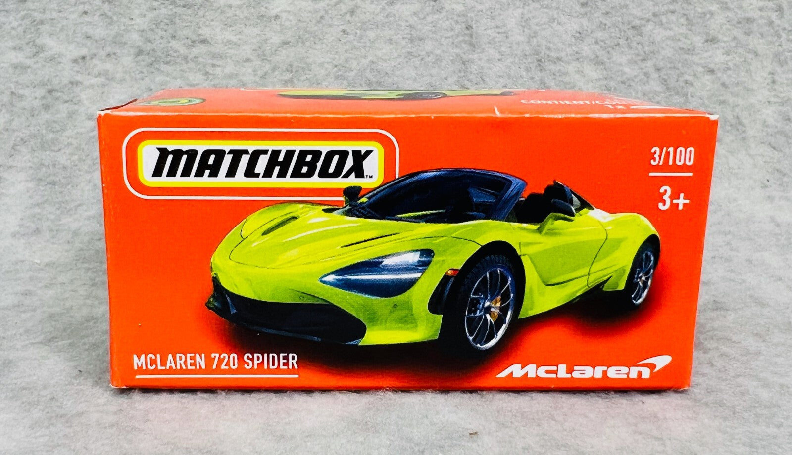 🇬🇧🇬🇧🇬🇧 Matchbox Power Grabs McLaren 720 Spider Green H16🇬🇧🇬🇧🇬🇧