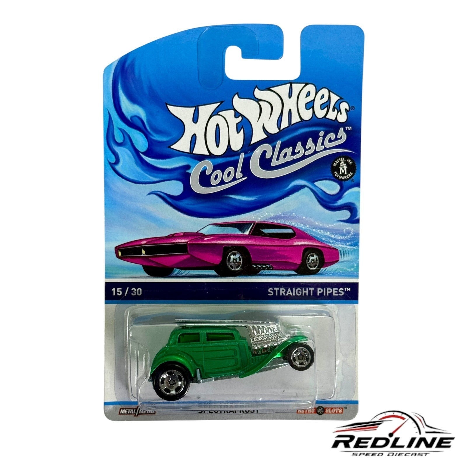 🇺🇸Hot Wheels Cool Classics Straight Pipes Green H13🇺🇸