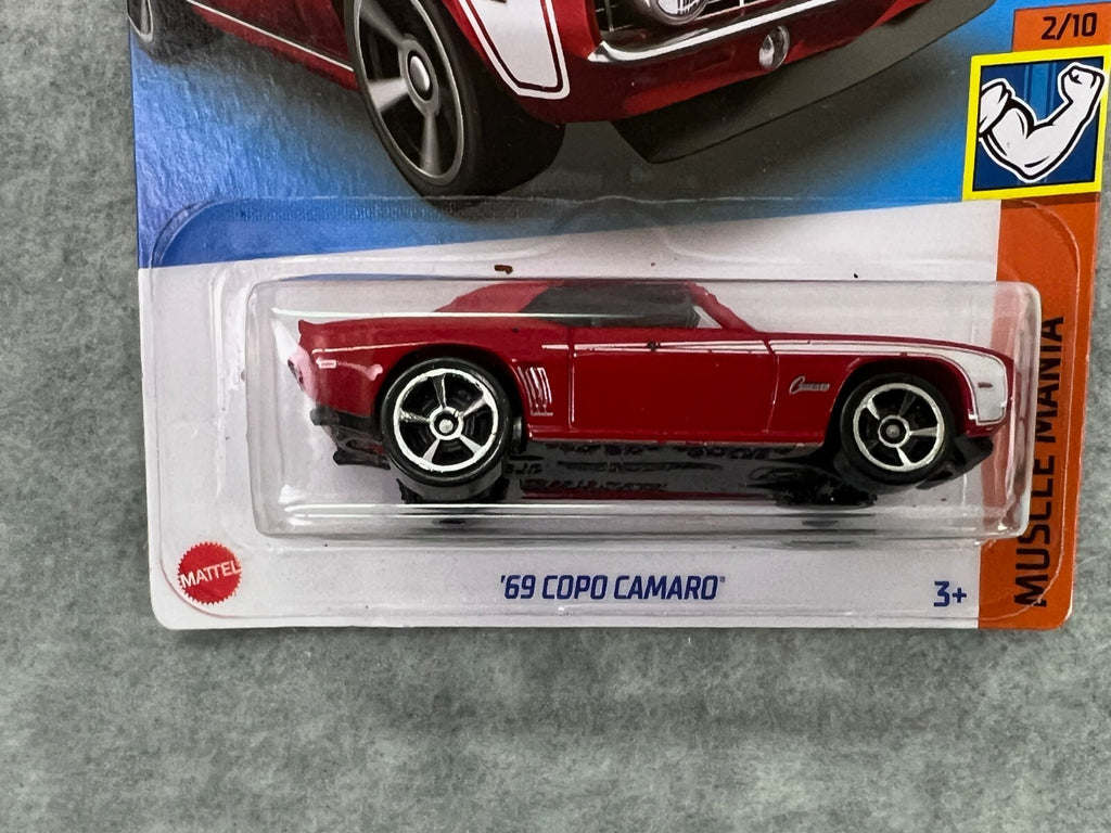 🔥🔥🔥 Hot Wheels #193 Muscle Mania '69 COPO Camaro Red H24🔥🔥🔥