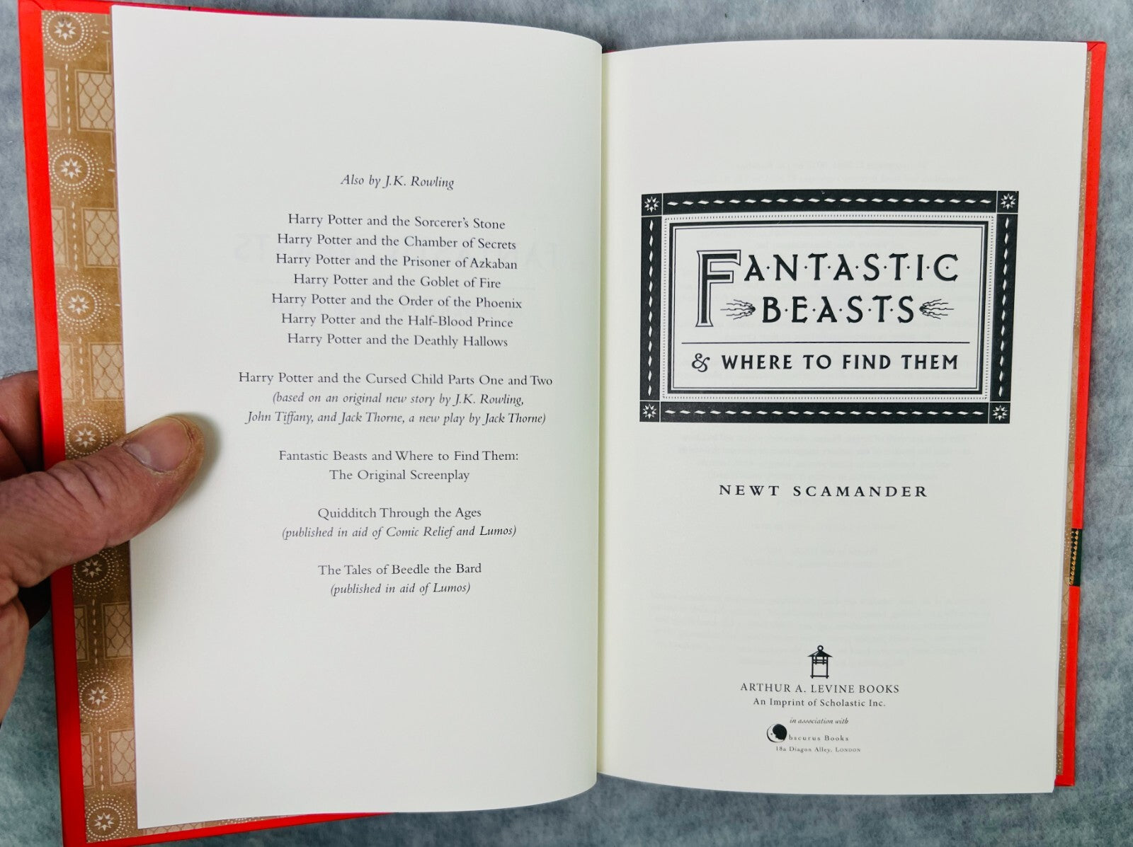 Fantastic Beasts and Where to Find Them by Scamander, Newt, Rowling, J.K.