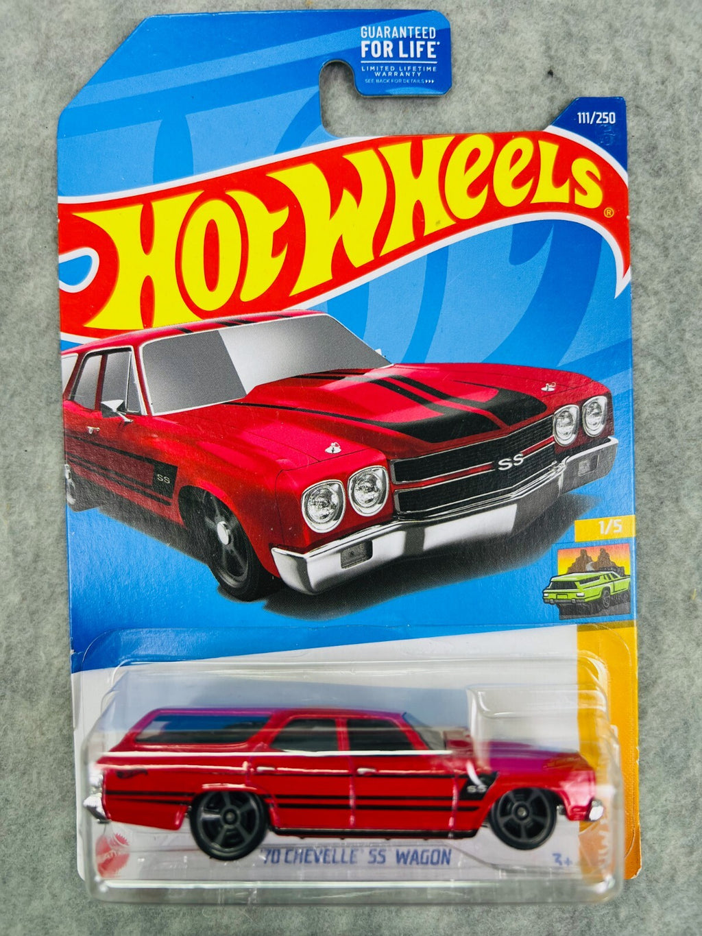 🇺🇸🇺🇸🇺🇸Hot Wheels HW WAGONS 1/5 '70 Chevelle SS Wagon Red H27🇺🇸🇺🇸🇺🇸