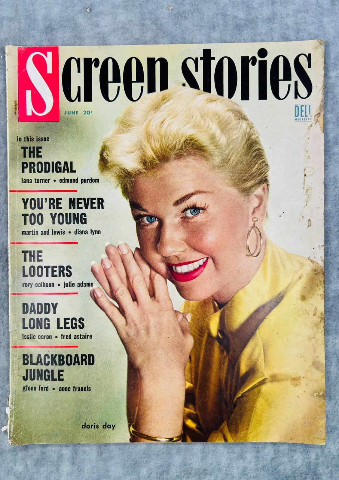 🎬🎬🎬Vintage Screen Stories Magazine Doris Day June 1955🎬🎬🎬