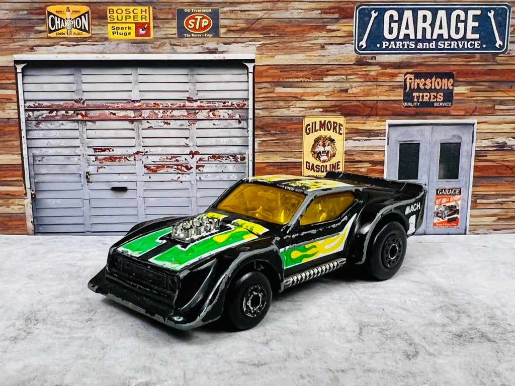 🐎🐎🐎Matchbox IMSA Mustang in Black Green Yellow, 1983 C15🐎🐎🐎