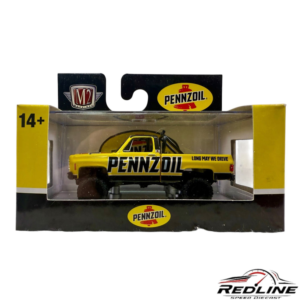 🇺🇸M2 Machines 1976 GMC Sierra Grande 15 4x4 R87 25-06 Pennzoil H36🇺🇸