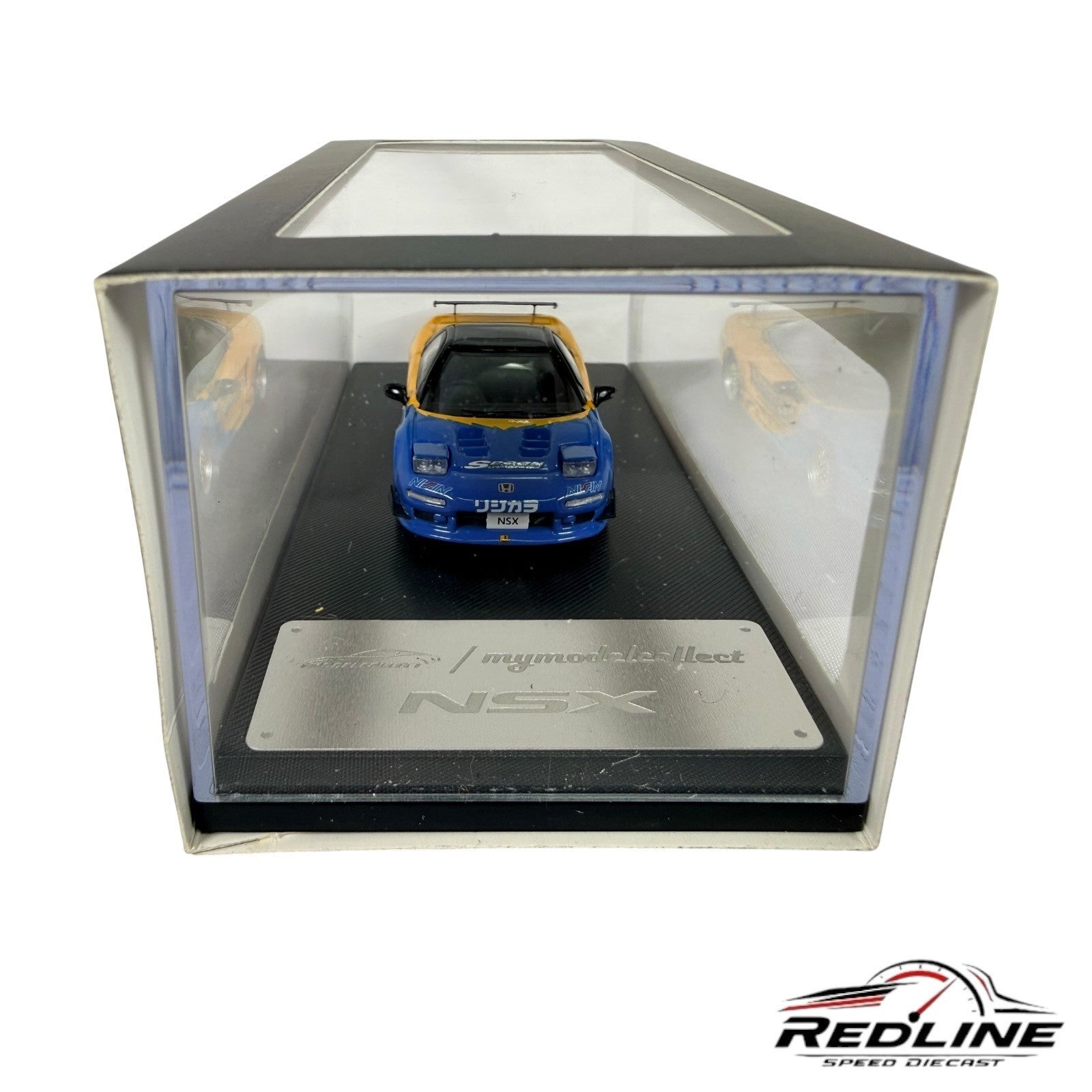 🎌My Model Collect Yellow NSX MK1 (NA1) Spoon Racing Yellow/Blue 1:64 H36🎌