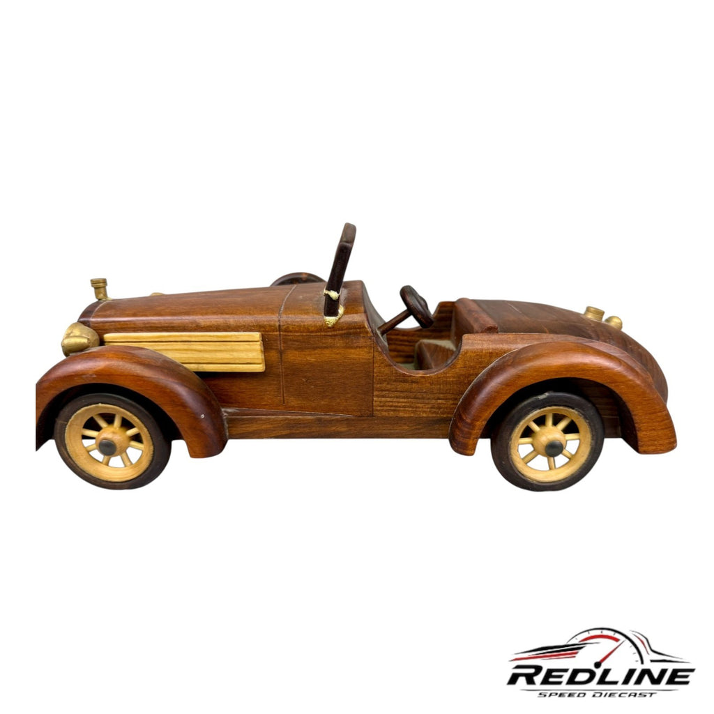 🇺🇸Old Model Wooden Car Handcrafted Classical Convertible Car🇺🇸