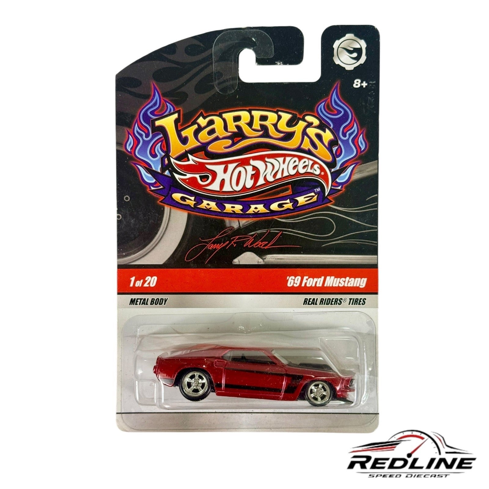 🇺🇸Hot Wheels Larry's Garage #1/20 '69 Ford Mustang Red  CHASE H13🇺🇸