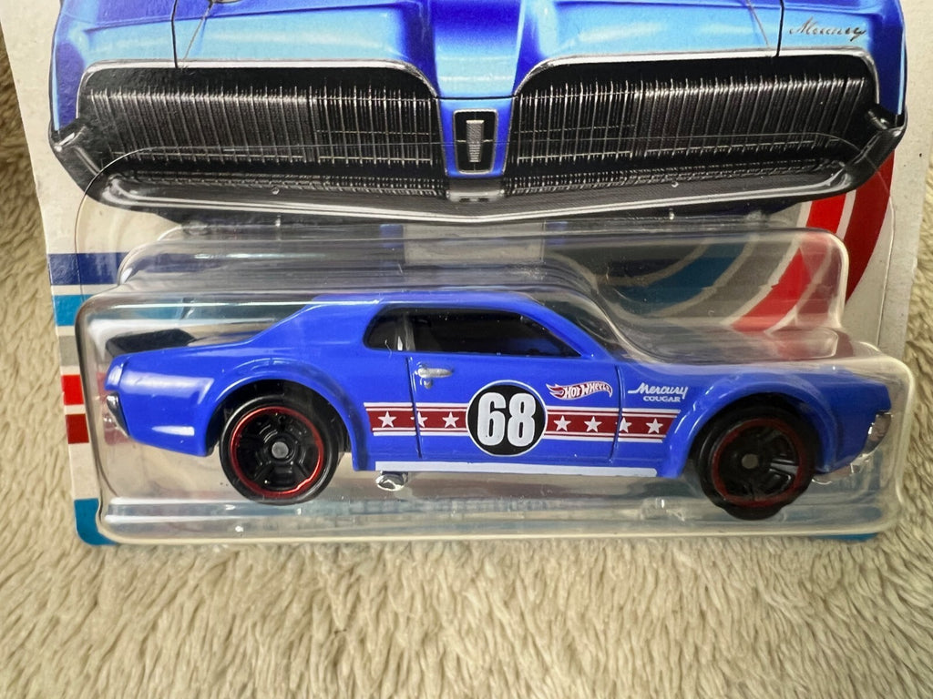 🔥🔥🔥Hot Wheels HW Vintage American Muscle Blue 1968 Mercury Cougar HW13🔥🔥🔥