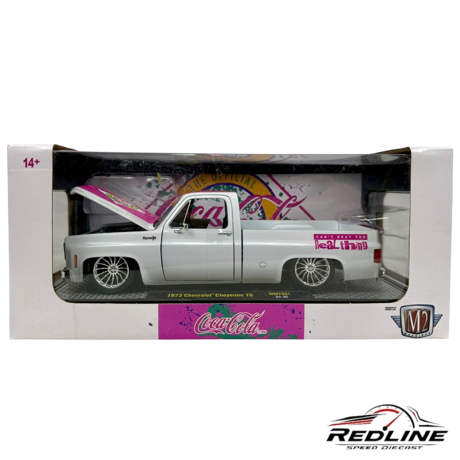 🇺🇸M2 Machines Coca Cola 1973 Chevrolet Cheyenne 10 1:24 D1🇺🇸