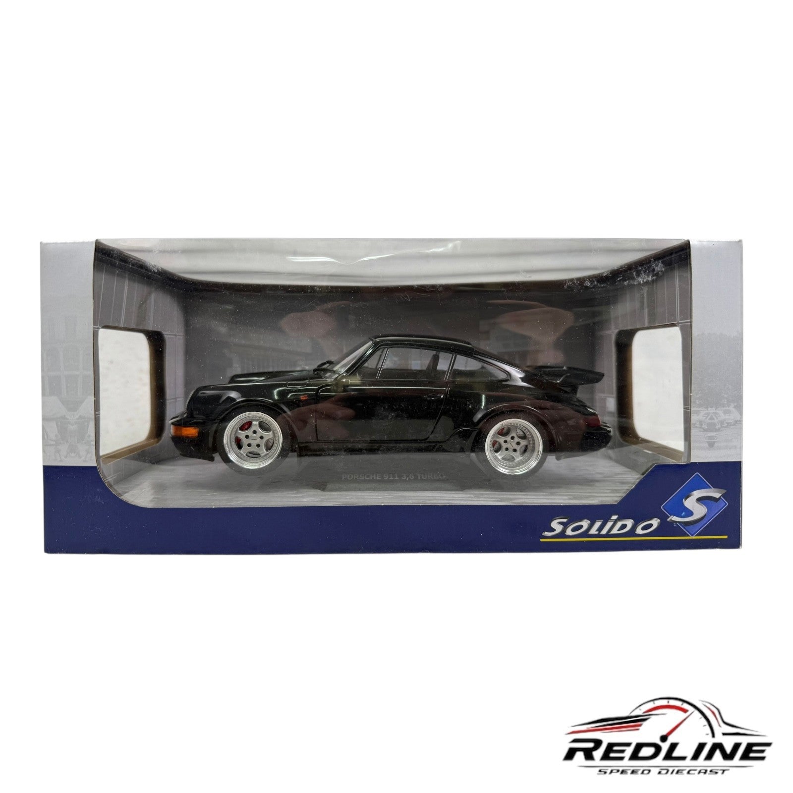 🇩🇪🇩🇪Solido 1990 Porsche 911 (964) Turbo Black 1:18 A1🇩🇪🇩🇪