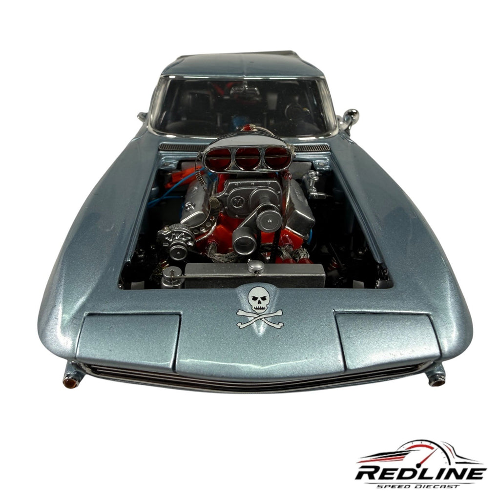 🏁🏁Danbury Mint 1963 Corvette Pro Mod Dragster Blue 1:24 C2🏁🏁
