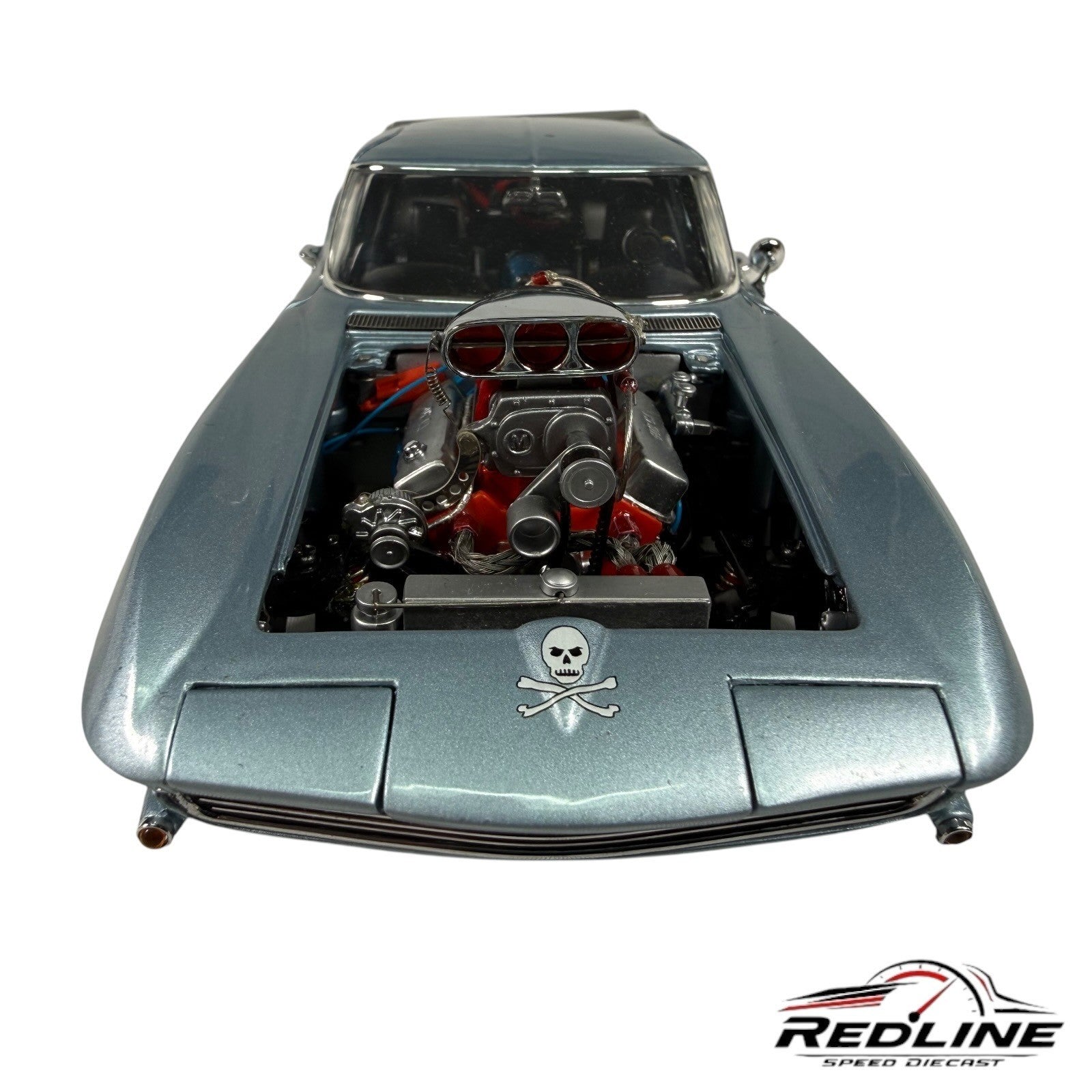 🏁🏁Danbury Mint 1963 Corvette Pro Mod Dragster Blue 1:24 C2🏁🏁